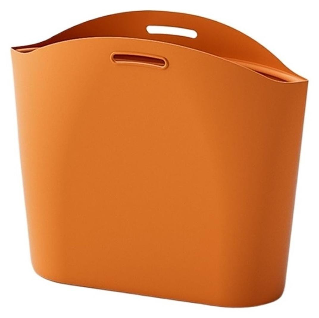 Merkloze vouwbare afvalbak voor auto in silicone, oranje
