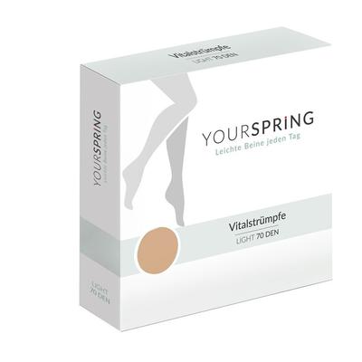 Yourspring light transparent 70den AD 38/39 honig 2 St Strümpfe