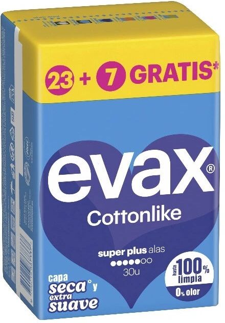 EVAX Compresas Cottonlike Super Plus Alas