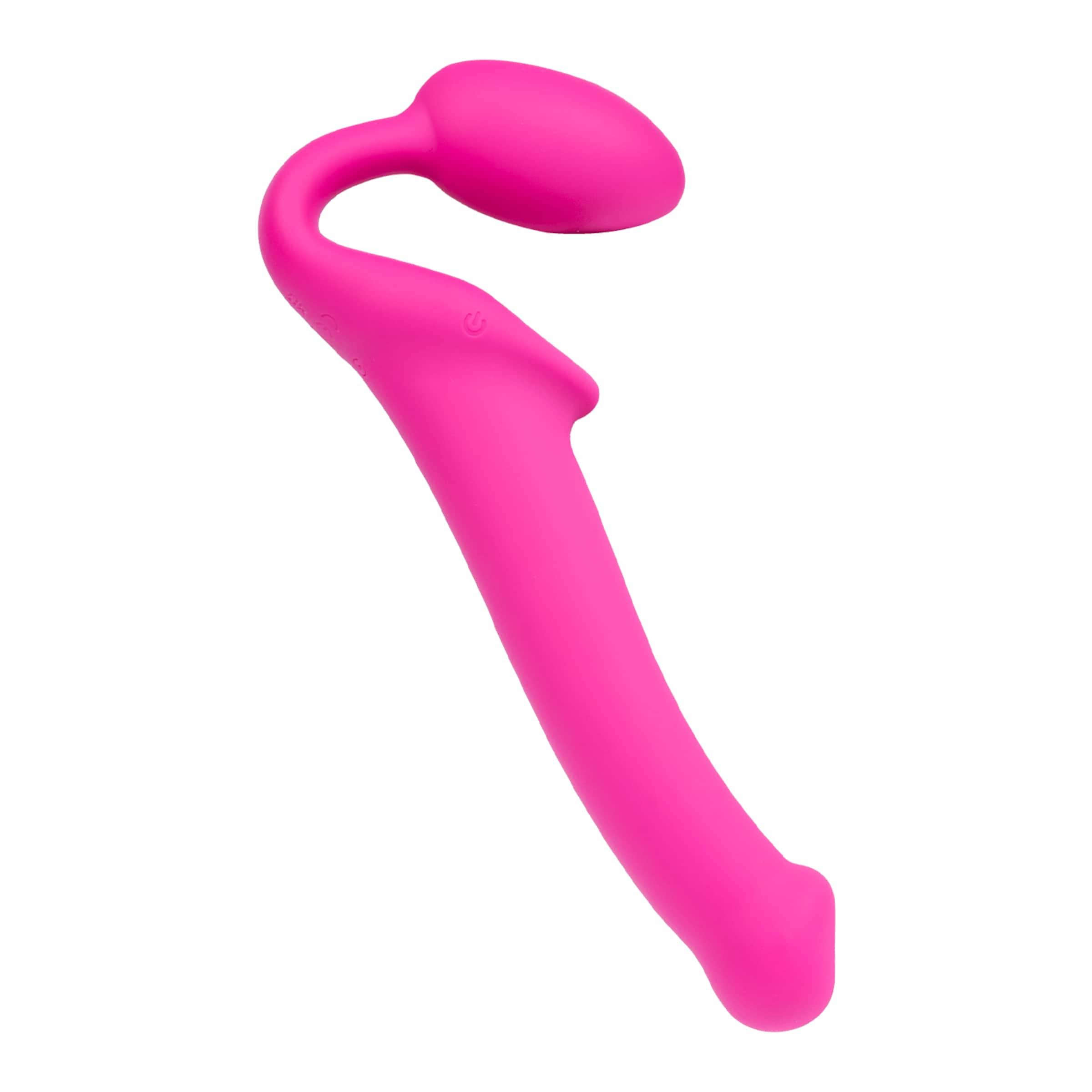 Vibrating Bendable Strap-On - Size M, 34 cm
