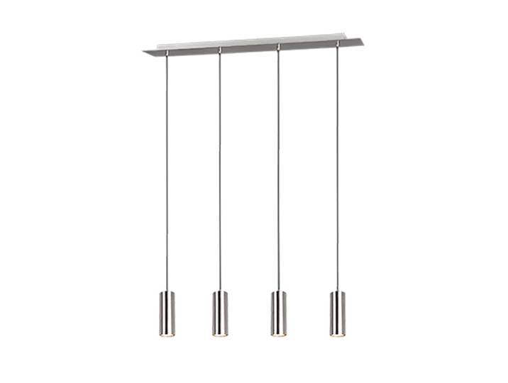 Suspension métal gris 4 lumières