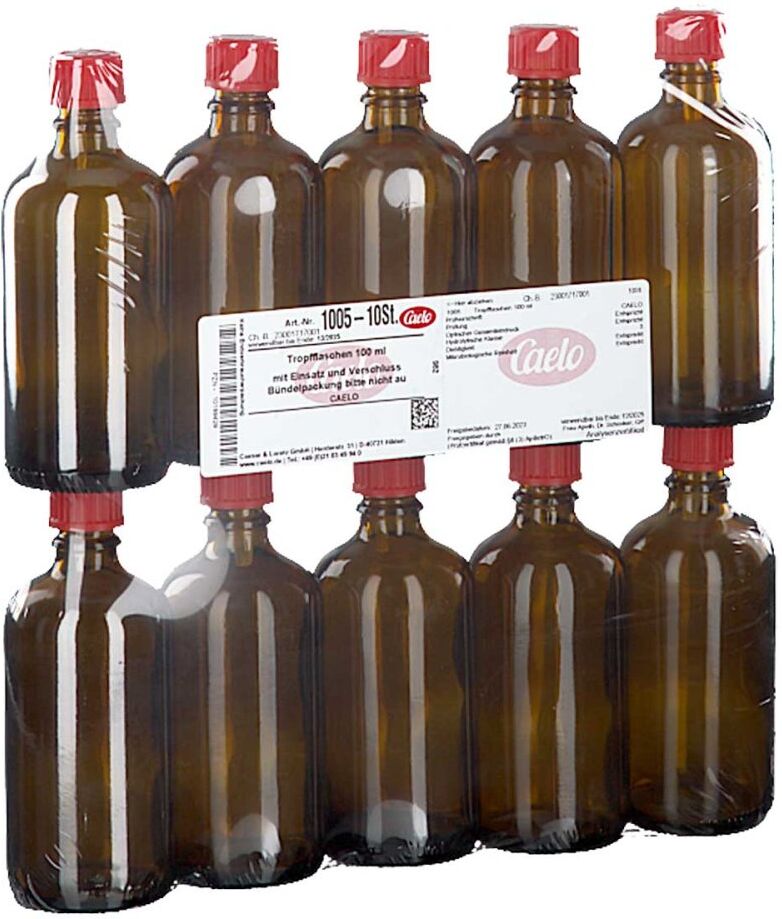 Tropfflasche 100 Ml Braun M.einsatz+verschluss