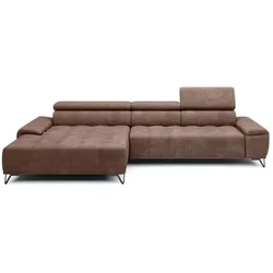 Ecksofa Palladio Stoff Brown