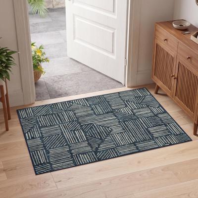 Garvee Modern Geometric Stripes Area Rugs for Living Room Bedroom