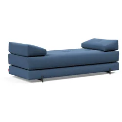 Innovation »Sigmund 537« Daybed Schlafsofa Bezug 537 Bouclé Blau / Füße aus Aluminium
