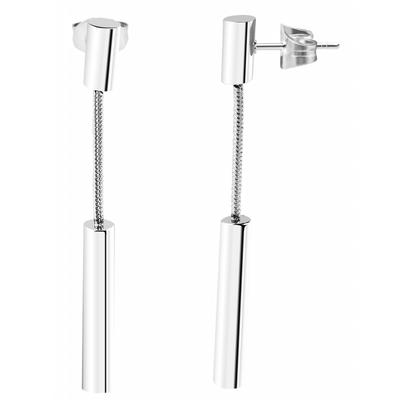 Paar Ohrstecker ADELIA´S "Damen Ohrstecker aus poliertem Edelstahl Ø 4 mm", silber, Ohrringe, Damen, Damen, Edelstahl