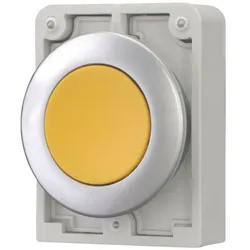 Eaton 182920 Drucktaste, RMQ-Titan, flach, tastend, gelb, unbeschriftet, Frontring Metall M30C-FD-Y