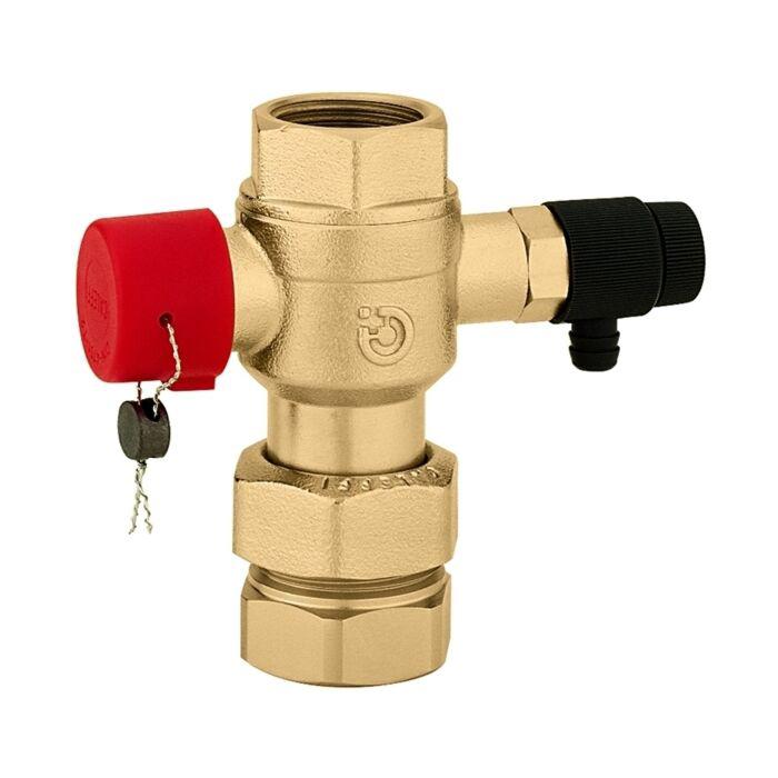 Caleffi Kappenventil 558050 3/4" x 3/4", zum Prüfen von Ausdehnungsgefäßen