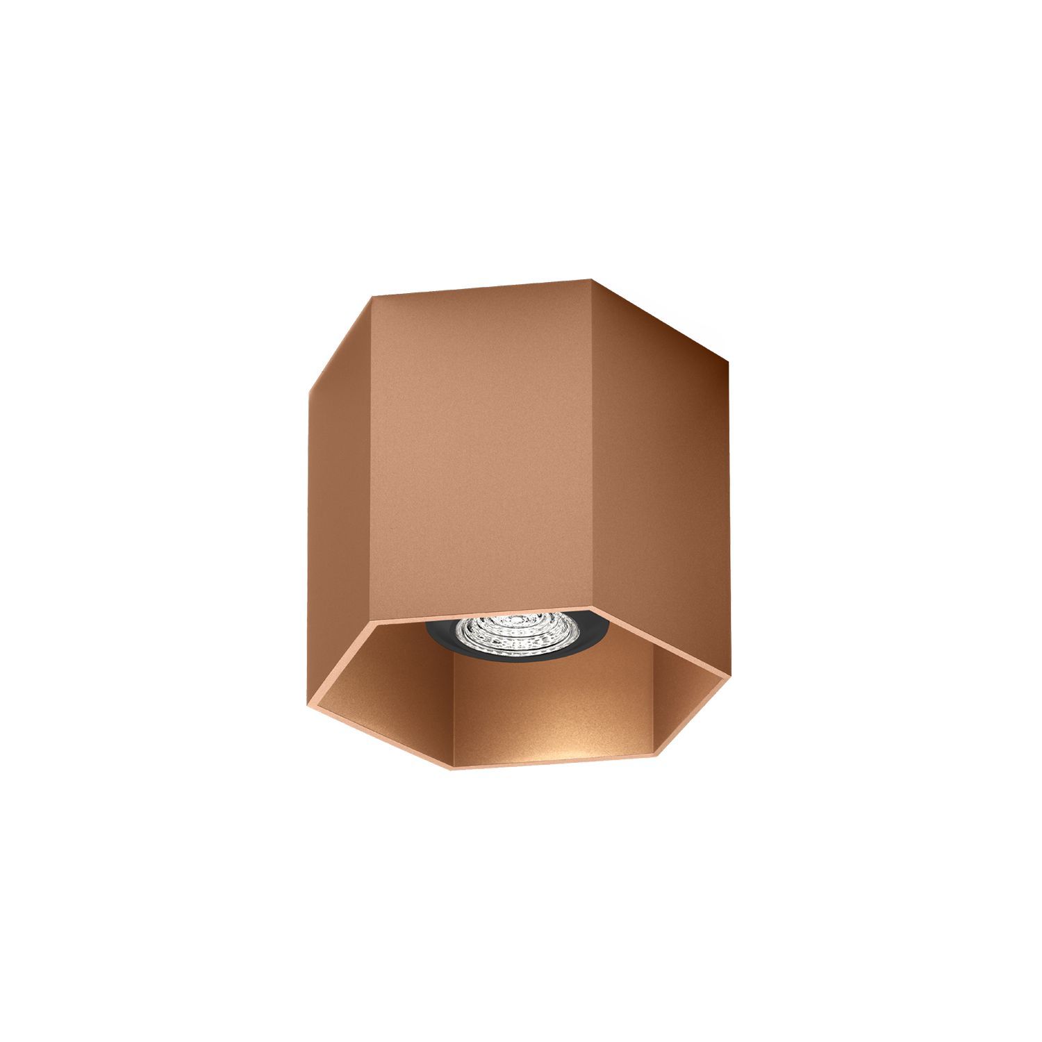 Wever & Ducré LED-Downlight HEXO CEILING SURF 1.0 - 2700K PKupfer 2700K 186558P3 5404037315130