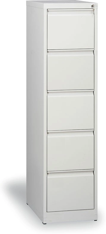 B2B Partner Metall-Hängeregisterschrank A4, 5 Schübe, grau