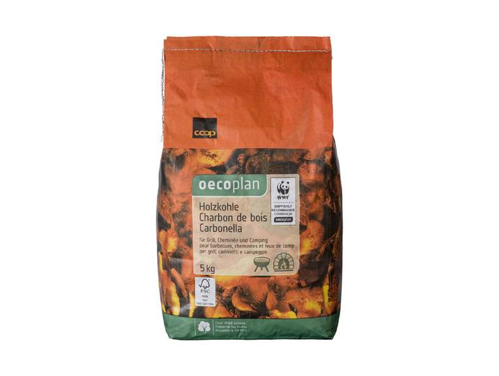 Oecoplan Holzkohle 5 kg Diverse Holzarten darunter: Buche / Hainbuche / Eiche / Feldahorn / Espe