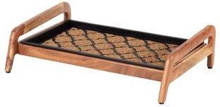 Jani Single-Tier Natural Stand 2-Pair Rubber Boot Tray