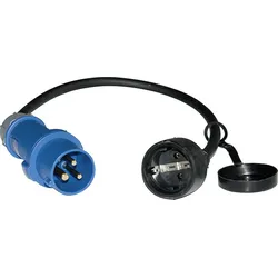 Stecker CEE auf Schukokupplung Kabellänge ohne Kontrollleuchte (0,5 m)