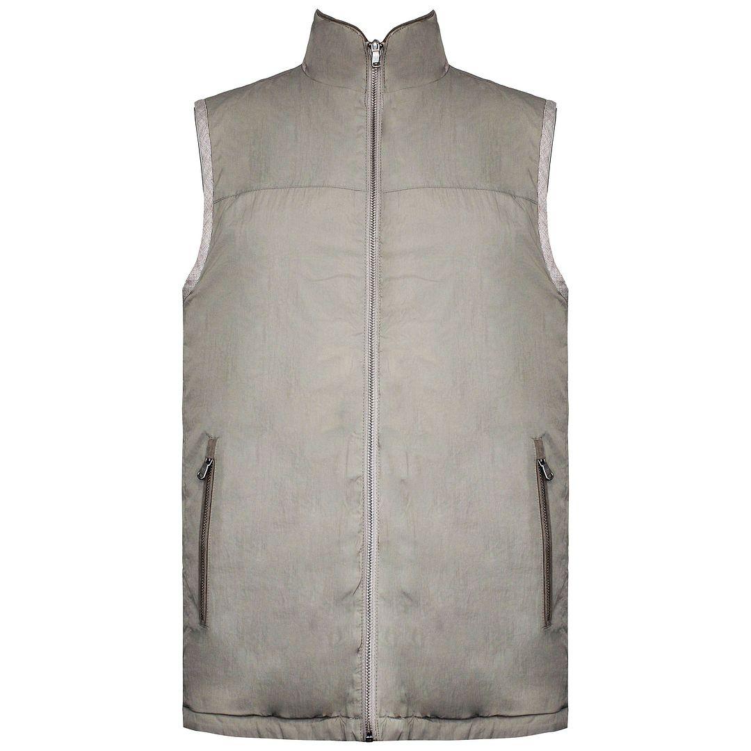 Hackett London Omkeerbaar Heren Beige Linnen Gilet