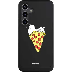 Nivocase Hülle für Samsung Galaxy S24+ Handyhülle NIVOcore Case Schwarz Pizza Peanuts Snoopy (Samsung Galaxy S24+), Smartphone Hülle, Schwarz