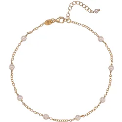Alisia AL5084.01.000 Damen-Fußkette Goldfarben mit kleinen Perlen