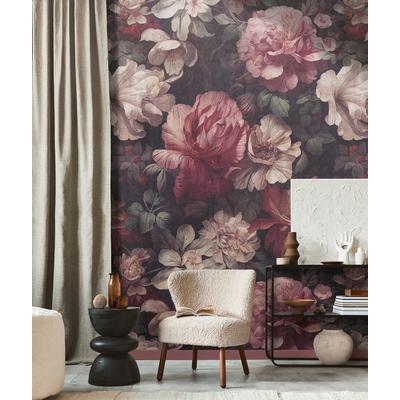 Fototapete LIVING WALLS "The Wall 4 Flowers – Großformatige Blüten Vlies-Fototapete", bunt (rosa), B:1,59m H:0m L:2,8m, Vinyl, Vlies, Tapeten, Großformatige Blüten mit natürlicher Tiefenwirkung
