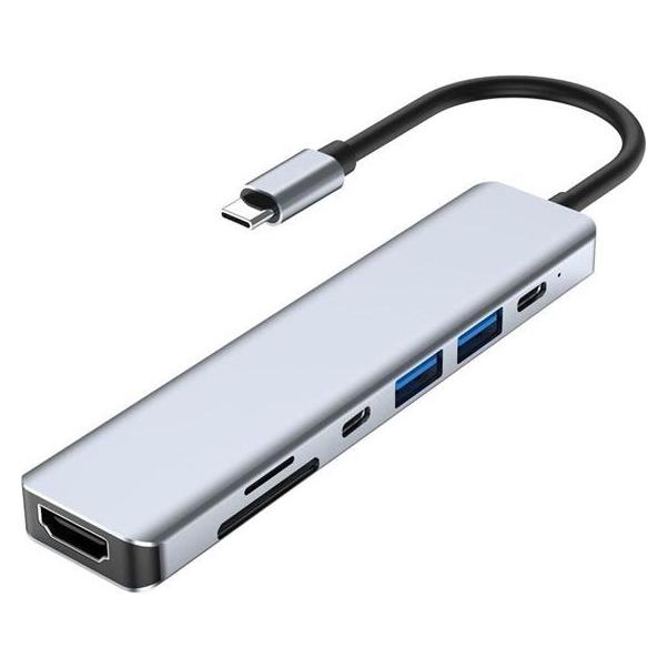 Lippa 7-in-1 87W USB-C PD 4K HDMI Hub USB-Hubs - 7 - (USB-C, 7 Ports) (LPGQ22H118)