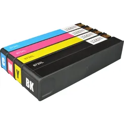 4 Ampertec Tinten ersetzt HP 973X Multipack KCMY