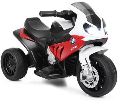 Costway 6V Kids 3 Wheels Riding BMW Licensed Electric Motorcycle-Red