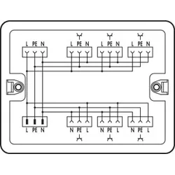 Wago 899-681/104-000 Verteilerbox,Wechselstrom (230 V),1 Eingang,weiß 899681104000