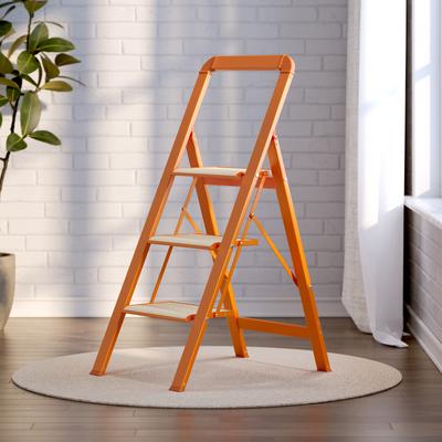 Kodotan sofa 3 Step Ladder Folding Step Stool with Wide Anti-Slip Pedal, Aluminium Lightweight Foldable Step Ladders, 450 lbs Capacity
