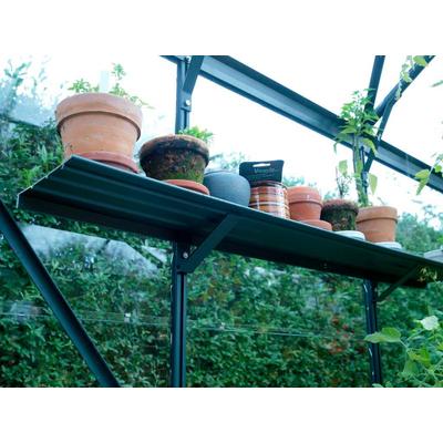Wandregal VITAVIA, grün, B:122cm T:15cm, Aluminium, Regale, Wandregal, Alu grün, BxT: 122x15 cm