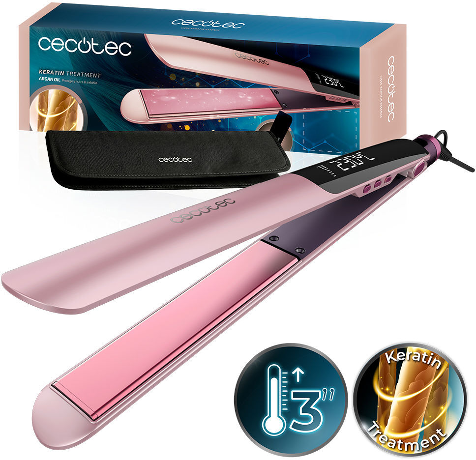 Cecotec Lisse Keratin Essence plancha de pelo #Cotton Candy