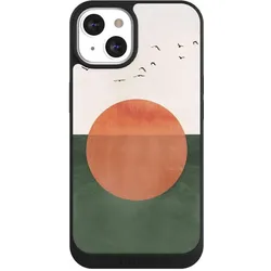 Nivocase Handyhülle für Apple iPhone 13 Hülle NIVOpure Case Schwarz Sonnenschein Sonnenuntergang Vogel (Apple iPhone 13), Smartphone Hülle, Schwarz