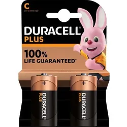 Duracell Batterie PLUS C LR14 Alkali 1.5 V 2 Stück