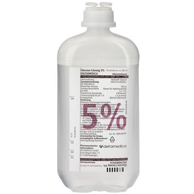 Glucose 5% Deltamedica Infusionslösung Plastikfl. 10x500 ml