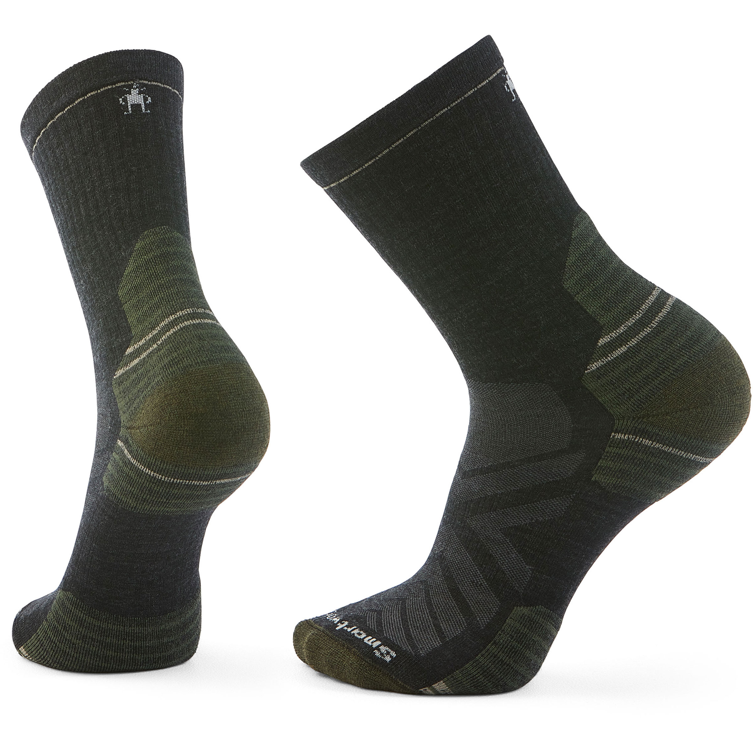Smartwool Hike Targeted Cushion Mid Crew Herren Wandersocken grau Größe 42 Trekking Elastisch Merinowolle