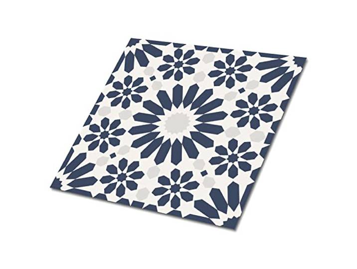 Decormat Selbstklebende Vinylfliesen Grau Wandfliesen für die Küche Fliesenaufkleber Dekoartikel Aufkleber Satz von 9 Fliesen - 30x30 cm Bodenbeläge PVC - Blumenmotive