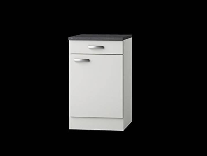 ROLLER idealShopping GmbH Unterschrank mit Arbeitsplatte U506-9 in weiß glänzend