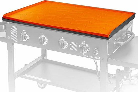 Famanu Grillmat siliconen, 36 inch - Beschermhoes voor barbecuegrill - Oranje