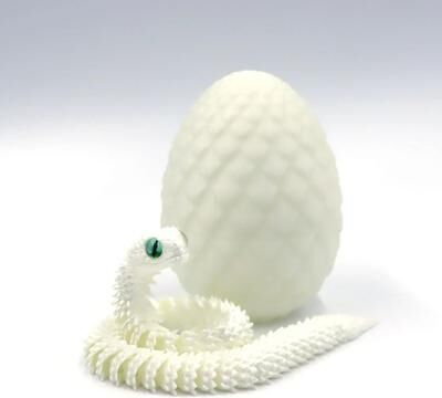 Uplift Essentials 3D Printed Articulating Snake With Rotating Egg Base style 4