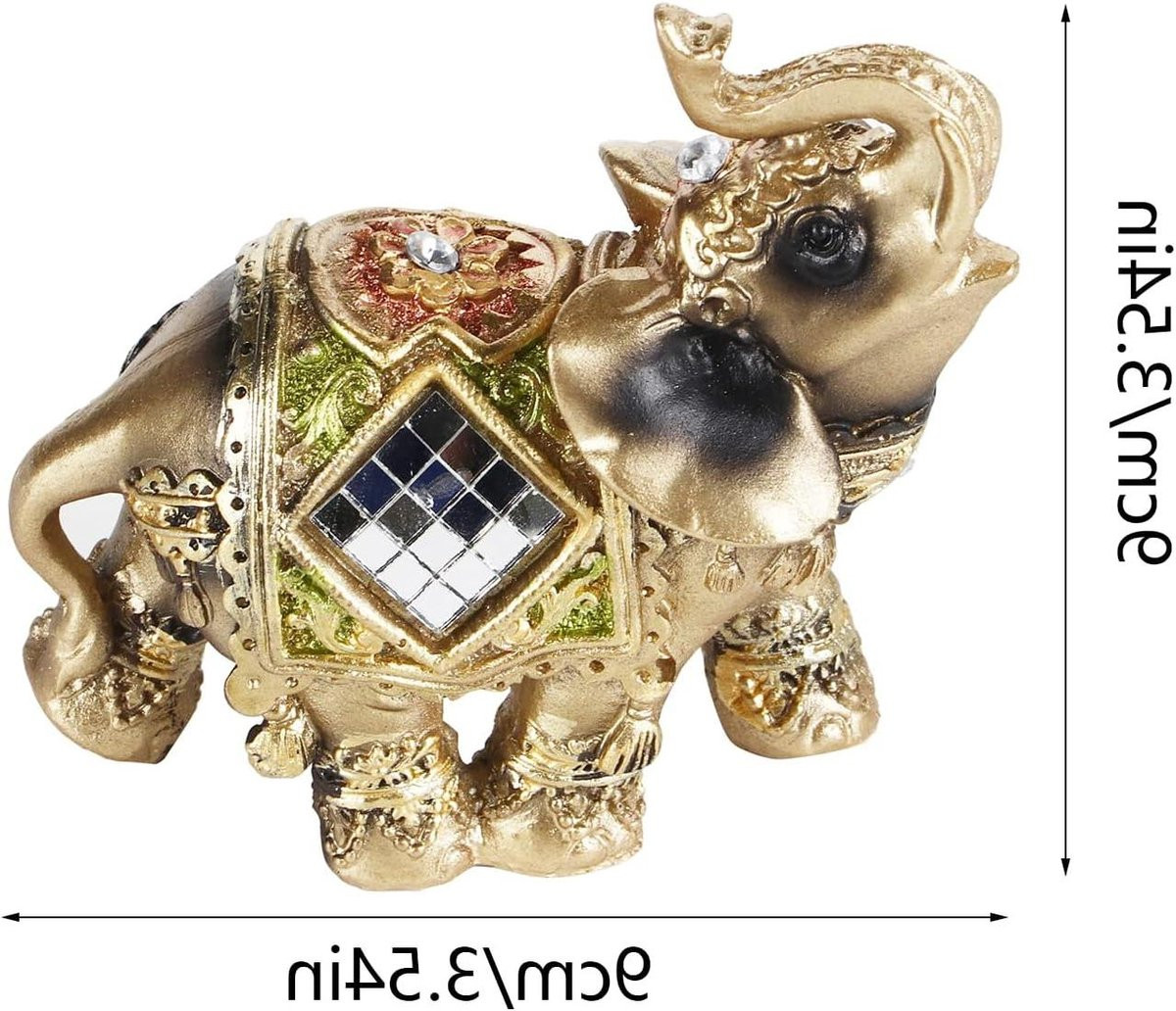 Groen Olifant Standbeeld Feng Shui Beeldje voor Woondecoratie