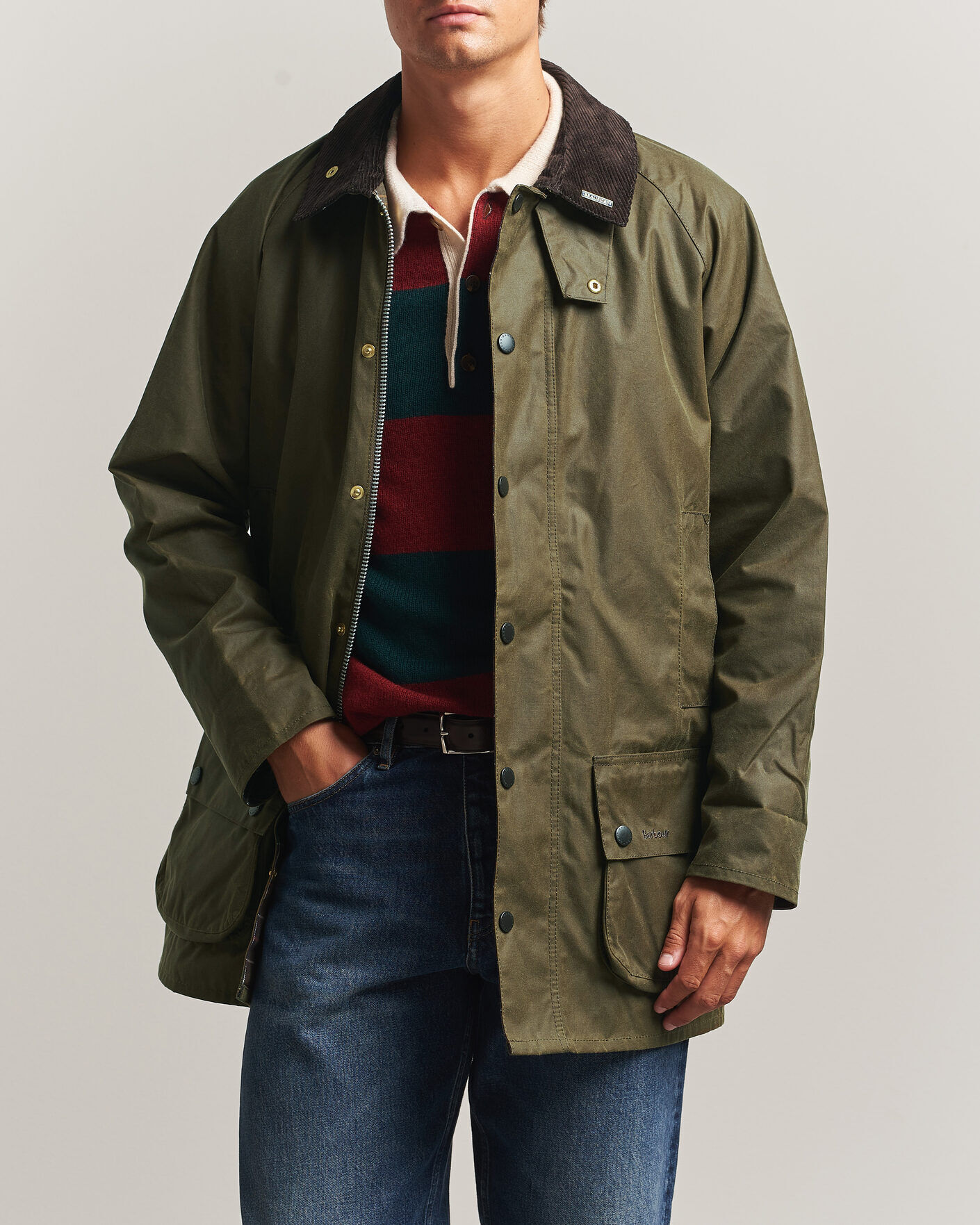 Barbour Lifestyle Icons Beaufort Wax Jacket Beech men XL Grøn