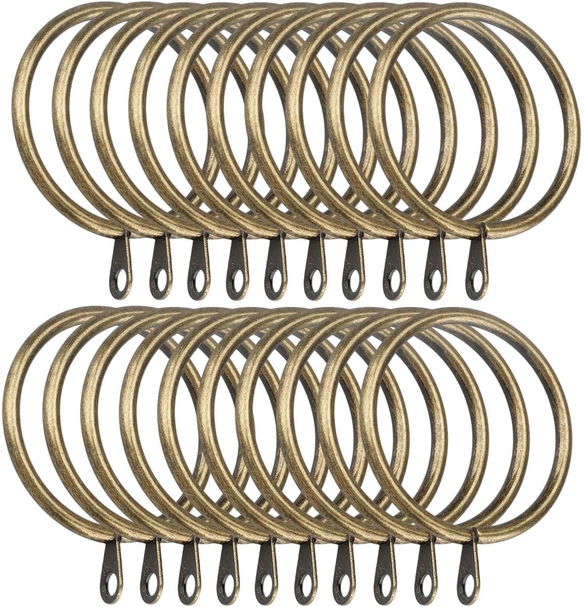 Dailygoods Gordijnringen 20 stuks - Antiek Brons - Metalen Gordijnringen met 45 mm Binnendiameter