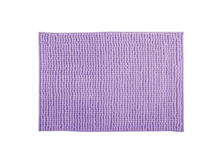 MSV Badematte, Lila, Uni, rechteckig, 50x80 cm, Heimtextilien, Badtextilien, Badematten