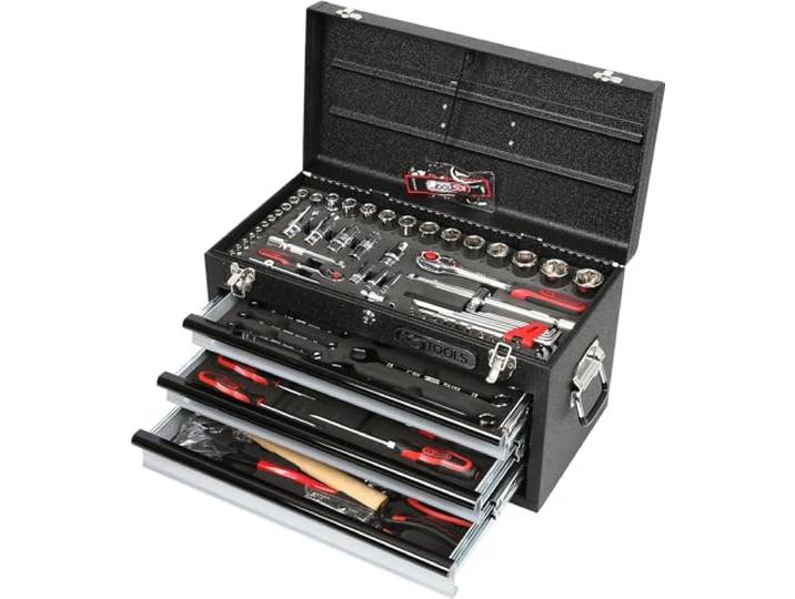 KS TOOLS 918.0200 Jeu d'outils universel CHROMEplus 1/4 \ +1/2\ \, 99 pcs.
