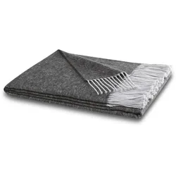 Biederlack Fransenplaid anthracite 130x170 cm