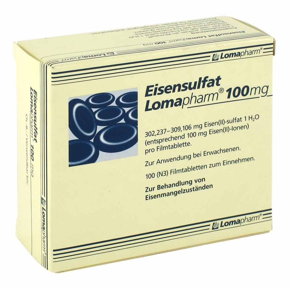 LOMAPHARM GmbH Eisensulfat Lomapharm 100mg 01713446