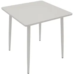 Bistrotisch DENVER 70x70cm quadratisch, Metall weiß