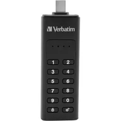 Verbatim Keypad Secure (128 GB, USB-C), USB Stick, Schwarz