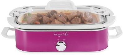 MegaChef 3.5 Quart Casserole Slow Cooker with 3 Temperature Settings in Purple