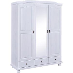 Inter-Link Kleiderschrank Kappl, weiß, 3 Türen, Schubladen & Spiegel, (BxHxT) 150 x 198 x 56cm