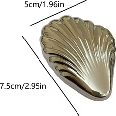 Inspire Curations Mini Seashell Double Sided Compact Mirror 1pcs