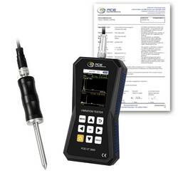 PCE Instruments Schwingungsmessgerät PCE-VT 3900S-ICA inkl. ISO-Zertifikat Messspitze FFT Analyse Routenmessung