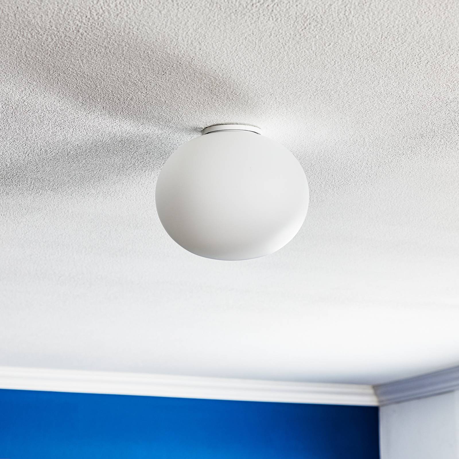 FLOS Designer Ceiling Light GLO-BALL, dimmable, White / opal, Living / Dining Room, Glass, Design, Ceiling Light